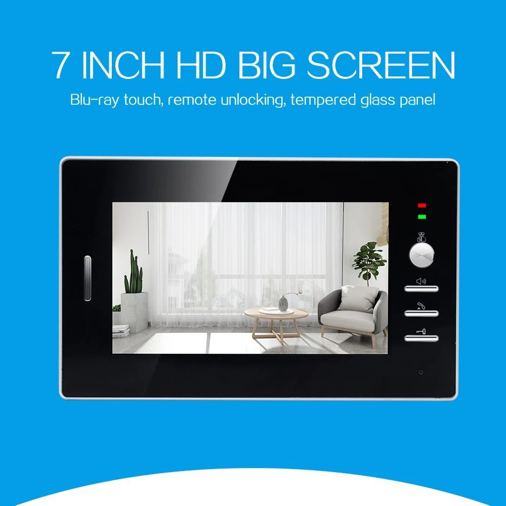 Проводная система видеодомофона 7 дюймов проводной дверной звонок монитор IR CUT