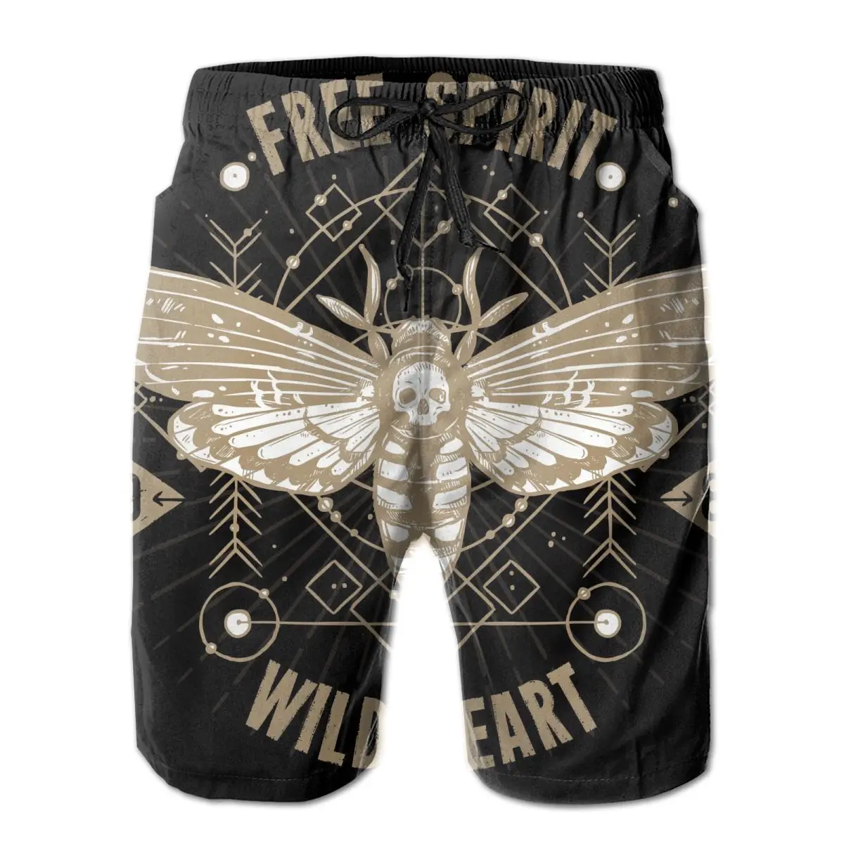 

Летний пляжный купальник, Мужской Быстросохнущий купальник, дышащий купальник с бабочкой и оккультистными татуировками, пляжные шорты, сек...