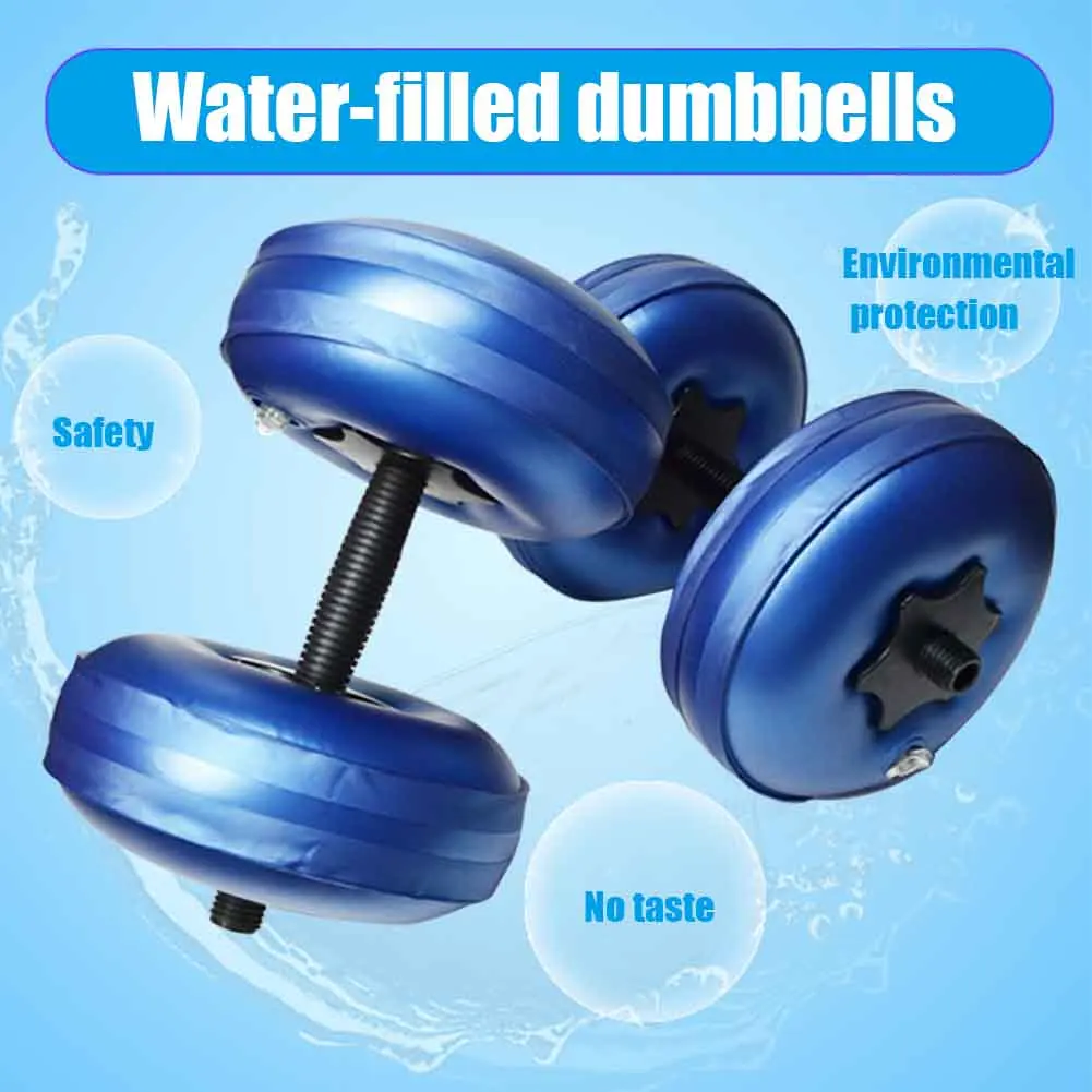

2pcs Water-filled Dumbbell Heavey Weights Adjustable Dumbbell Set Workout Exercise Fitness Equipment for Gym Home Bodybuilding