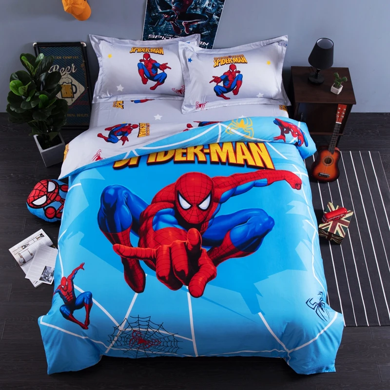 

Cotton Disney Spiderman Bedding Set Character Boy Bedding Set Luxury Duvet Cover Bed Linen Set De Cama 3d Bedding Sets