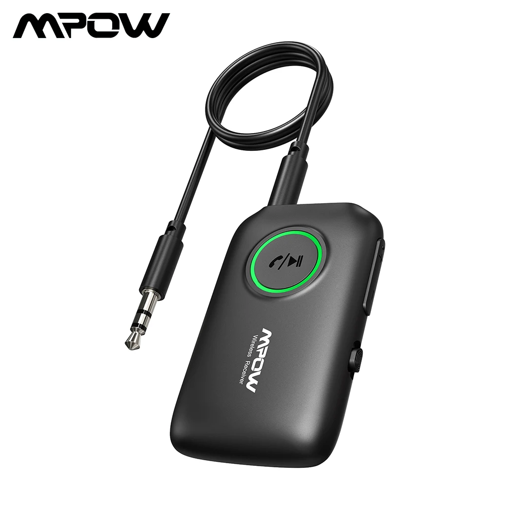 Bluetooth-приемник Mpow 2 в 1, адаптер Bluetooth 5,0, AptX HD аудио CSR8675, двойная ссылка, для ТВ, автомобиля, Aux порт, домашняя стереосистема - изображение