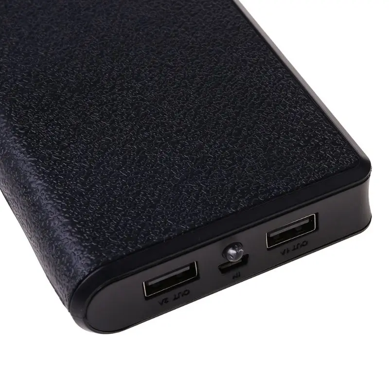 Двойной внешний аккумулятор USB 6x18650 резервный зарядное устройство чехол для