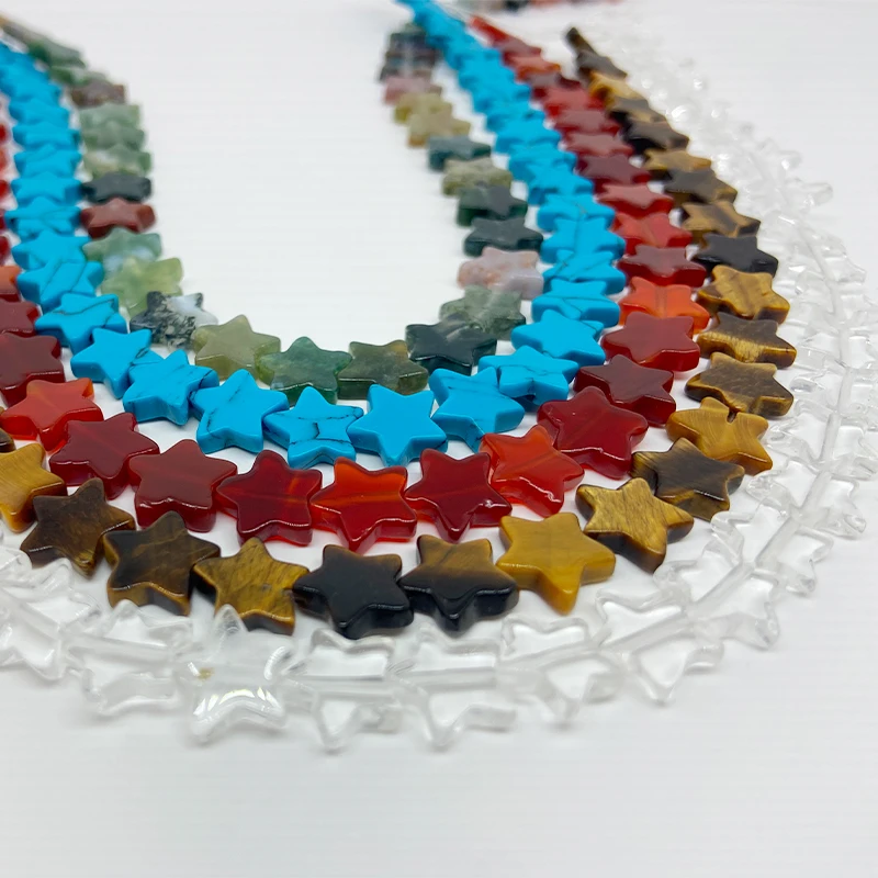 

10mm Natural Crystal Turquoise Agate Five Pointed Star PENDANT HANDMADE JEWELRY DIY Necklace Bracelet Jewelry Material Gift Gem
