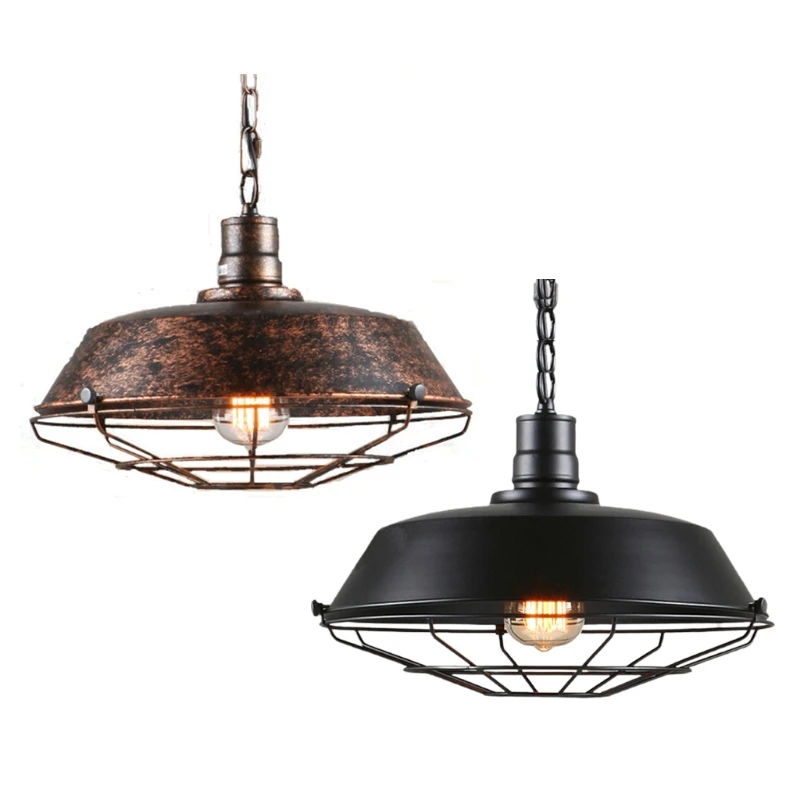 Loft Style Vintage Pendant Lamp Light Industrial Retro Iron Hanging Ceiling Lamps E27 Chandelier for Salon Restaurant Bar Kitche