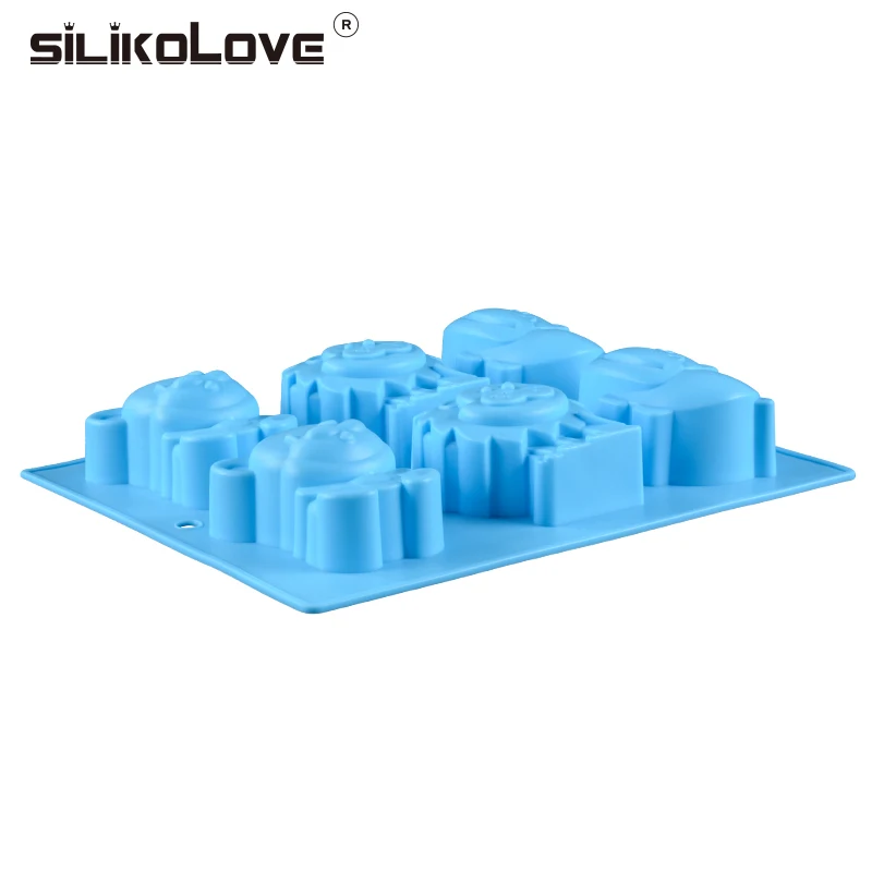 

SILIKOLOVE 3D Animal Silicone Molds for Cake Decorating Bear Lion River Horse Silicone Mold DIY Baking Tools Mould Tray