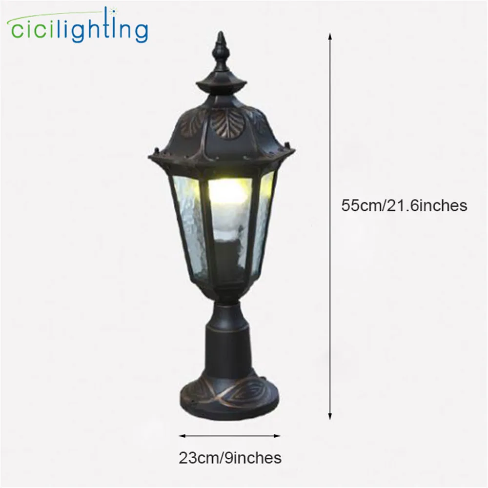 Outdoor Pillar Lamp Wall Waterproof Villa Garden Courtyard Landscape Gate street post European antique outdoor Lights |