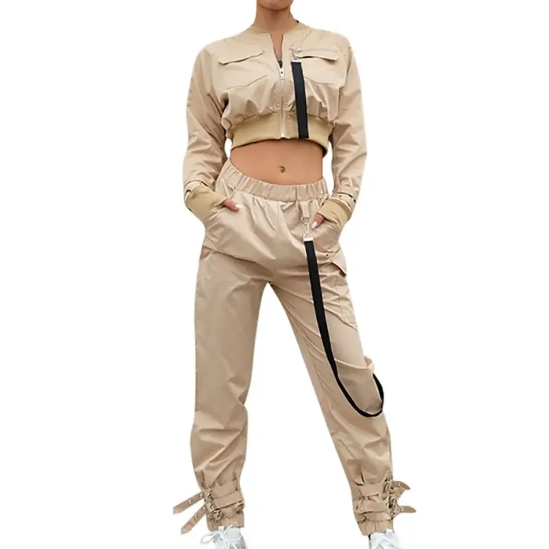 Женский комплект верхней одежды укороченная куртка-бомбер Женская Осенняя