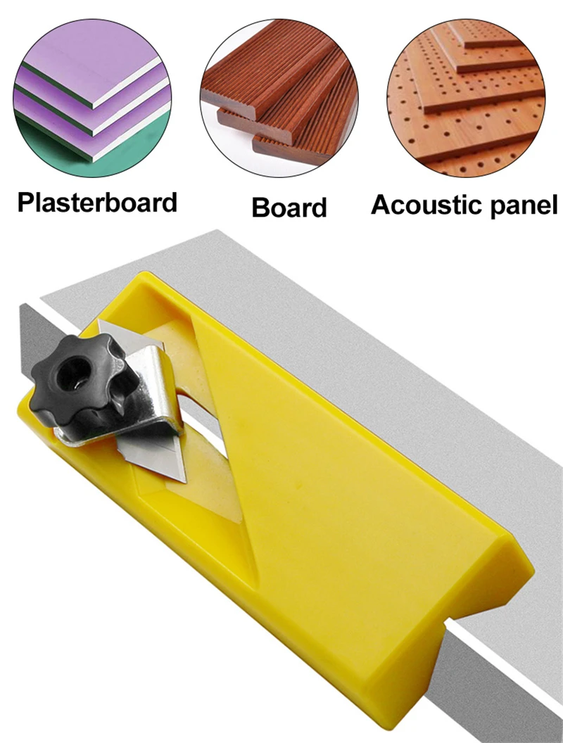 

Gypsum Board Hand Plane Plasterboard Planing Tool Flat Square Drywall Side Chamfer Woodworking Tool