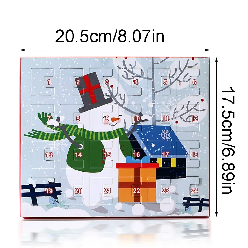 

Christmas Advent 24 Days Countdown Calendar Charming DIY Bracelet Beads Set Creative Christmas Ornament Gift Box for Children