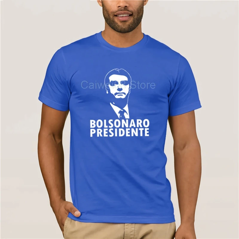 Индивидуальная футболка Bolsonaro Presidente Jair Мужская Черная хлопковая джинсовая