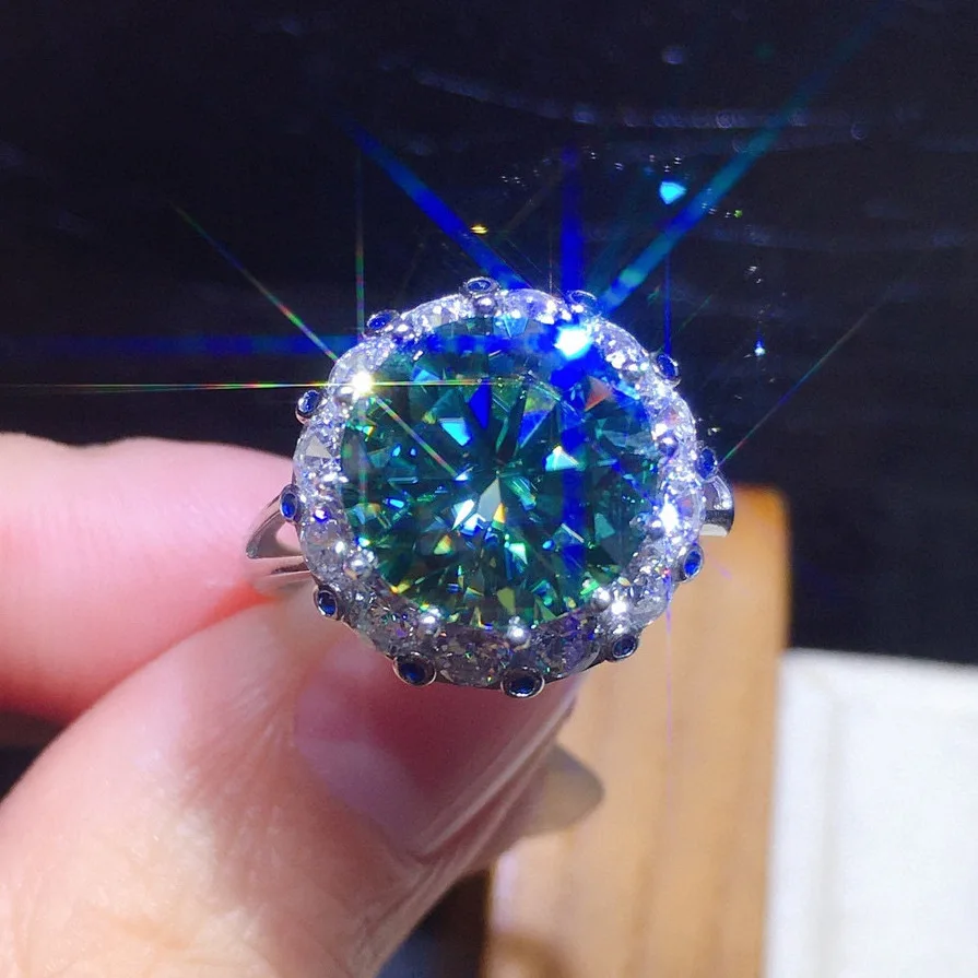 Женское кольцо из серебра 925 пробы с муассанитом 3 карата | Украшения и аксессуары