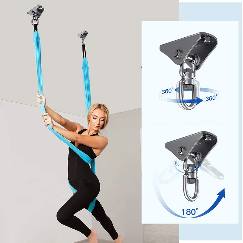 1 комплект 180/360 градусов Heavy Duty качели фиксированный крючок для пряжек вешалка 304