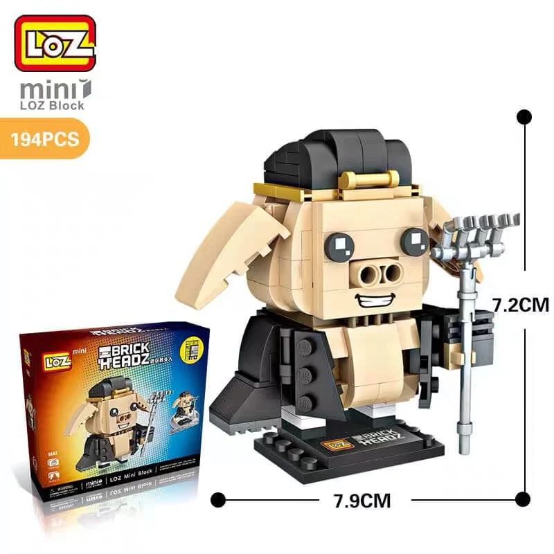 LOZ Путешествие на Запад кирпичи Headz маленькие строительные блоки свинка Король