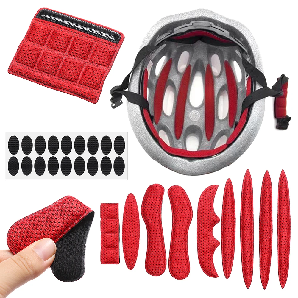 

Helmet Inner Padding Foam Pads Kit Helmet Sealed Red Sponge Universal for Outdoor Sports Cycling Motorcycle Bicycle Accessories