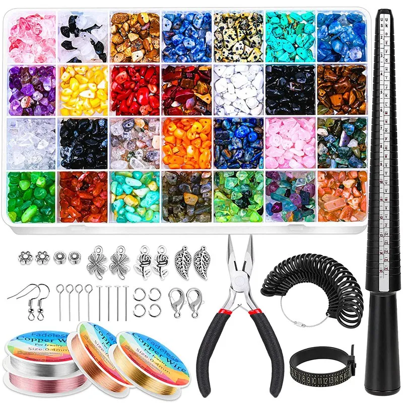 

Ring Making Kit,1718Pcs Jewelry Making Kit with 28 Colors Beads,Ring Sizer Tools,Jewelry Wire,Jewelry Pliers Supplies