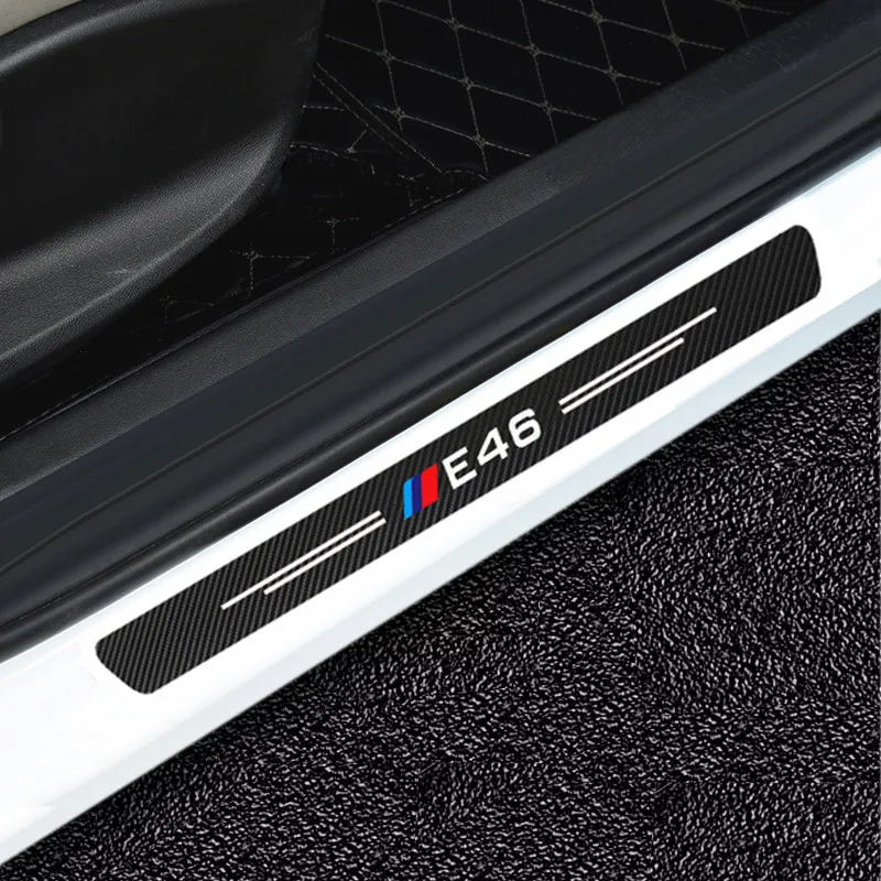 

Car door sill strip anti-scratch sticker for BMW E46 carbon fiber welcome pedal interior decoration interior accessories