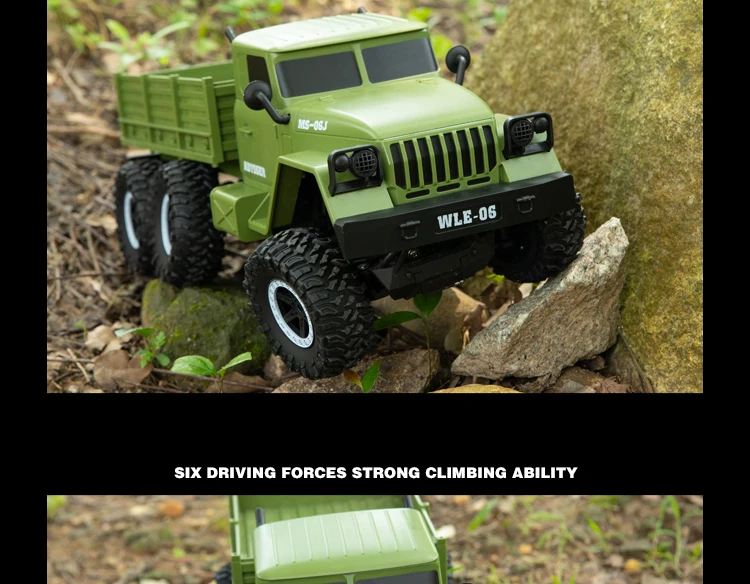 Большой 1/10 2,4G RC Ретро грузовик Урал 6WD независимая система подвески дистанционное управление военный грузовик автомобиль Хобби Игрушки для мальчиков подарок