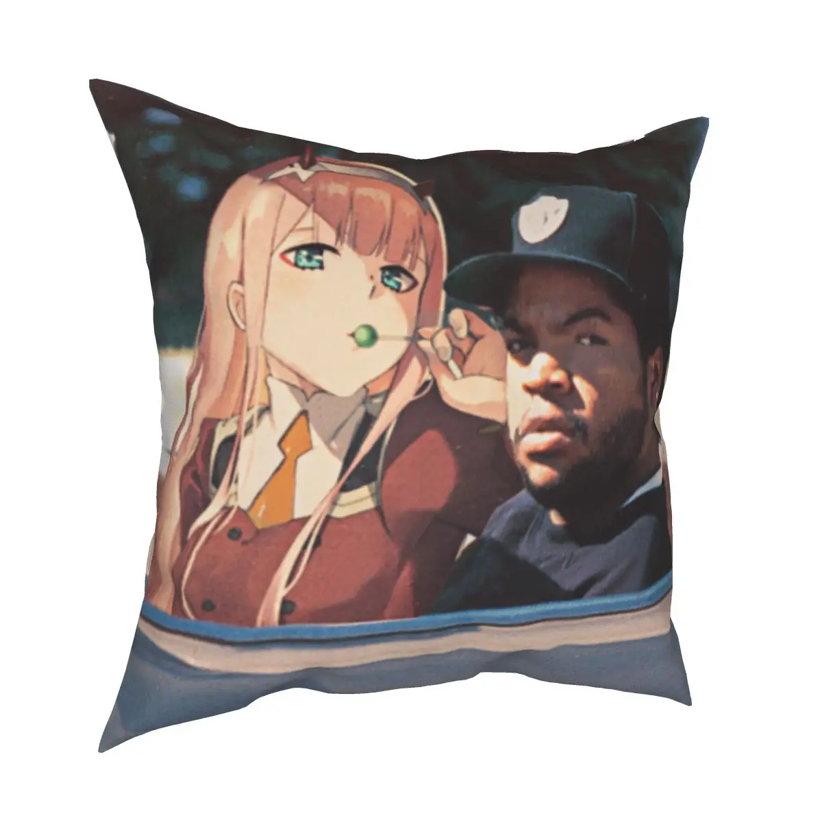 Квадратная подушка Zero Two Ice Cube Darling In The Franxx чехол Полиэстеровая забавные