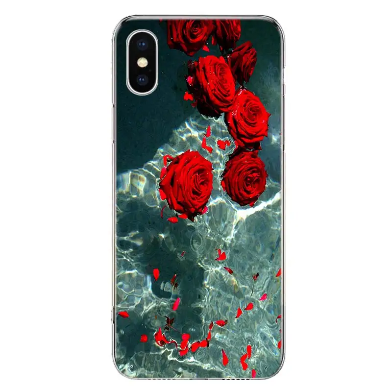Beautiful Red Roses Flowers Phone Case For Apple iphone 14 13 12 11 Pro Max SE 2020 X XS XR 7 8 6 6S Plus Soft Cover Coque Funda