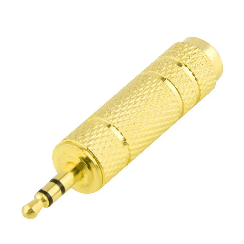 

3.5mm Male to 6.5mm 1/4 Female Jack Plug Stereo Headphone Microphone Audio Adapter Converter AV Gold Plated