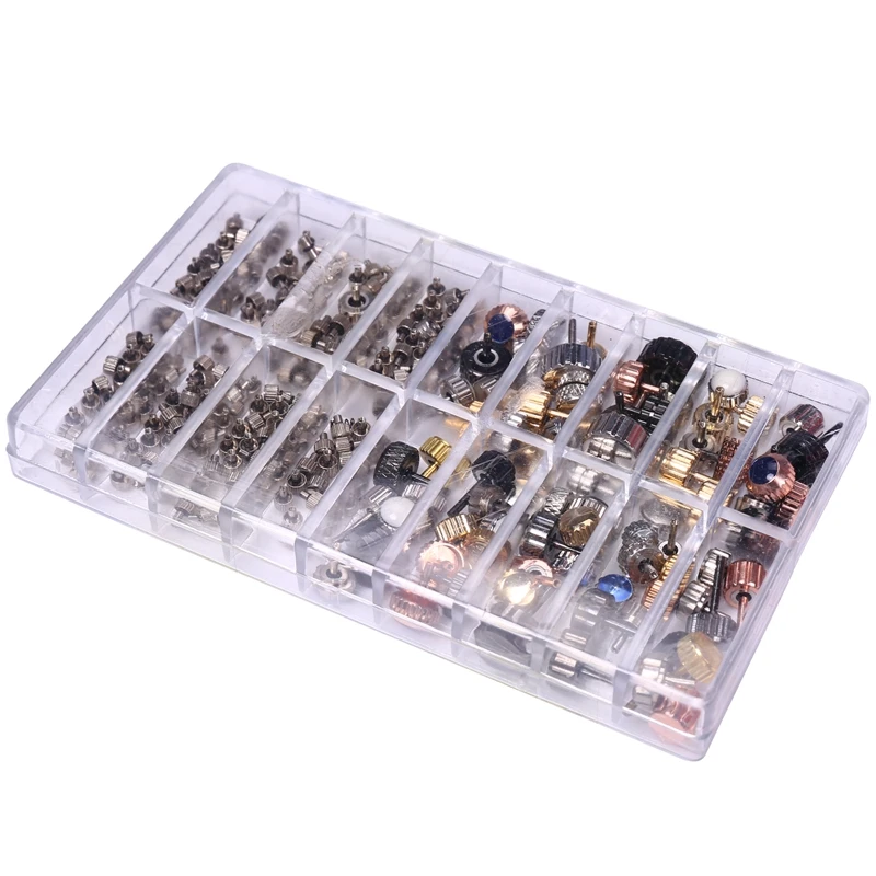

Watch Crown Watch Head Watch Parts for Wrist Watch Parts Dome Flat Head Watch Accessories Repair Tool Kit for Watchmaker