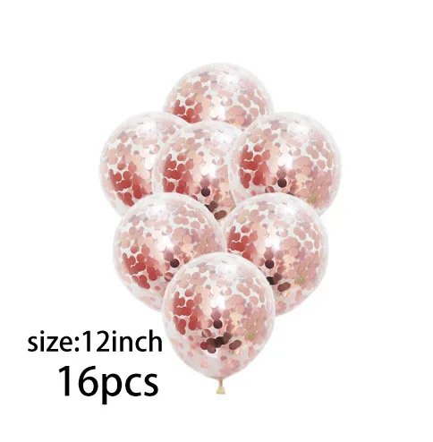 16pcs 16 шт./лот 12 Дюймов серебряная звезда воздушный шар "Конфетти" 10 дюймов утолщение розовый белый латексные шары День Рождения Вечеринка романтический свадебный Декор - Цвет: 16pcs