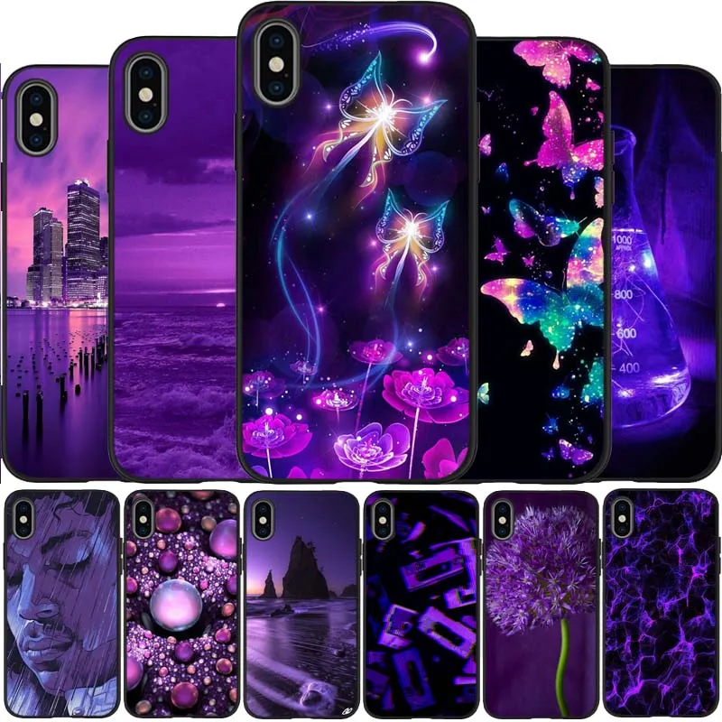 Фиолетовый любви эстетическое искусство чехол для задней панели мобильного