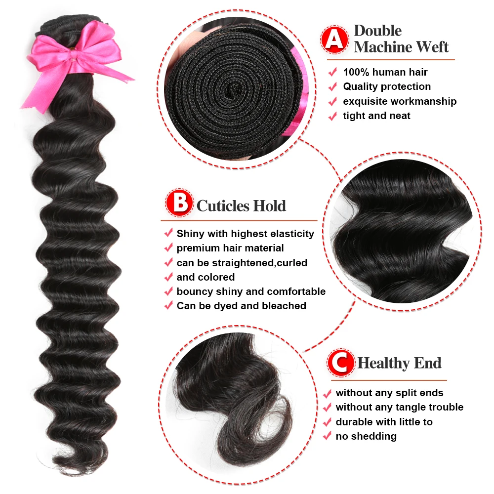 Пряди бразильских натуральных волос Alibaby свободные крупными волнами с застежкой