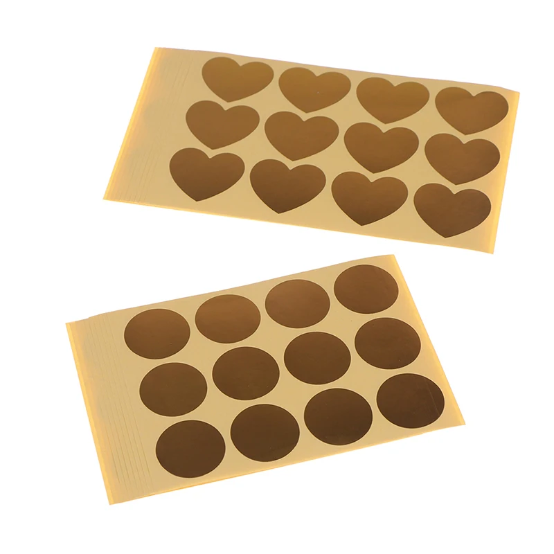 Золотая Уплотнительная наклейка 120 шт. из толстой бумаги с сердечками вечерняя на