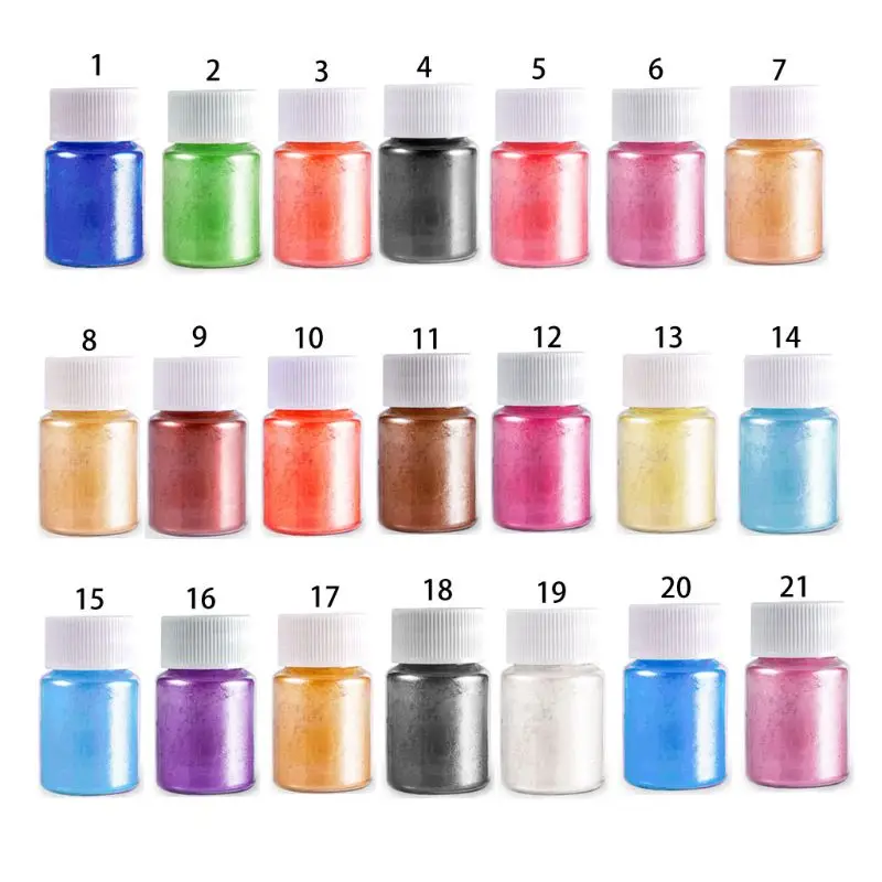 Перламутровые пигменты Aurora Resin Mica 21 цвет создание ювелирных изделий | Украшения и