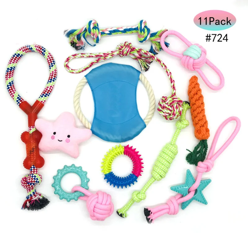 

New Product Combination Set Pet Cotton Rope Toy Small Dog Dog Rope Rope Toy Teething Toys Cleaner Dog Supplies Dog Toys