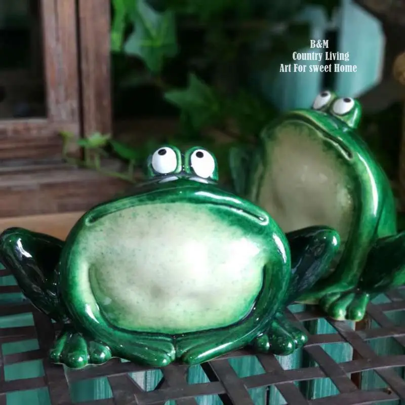 

Ceramic Animals Frog Garden Ornaments Garden Decorations Creative Home Accessories Cartoon Animal Cute Garden Decoration