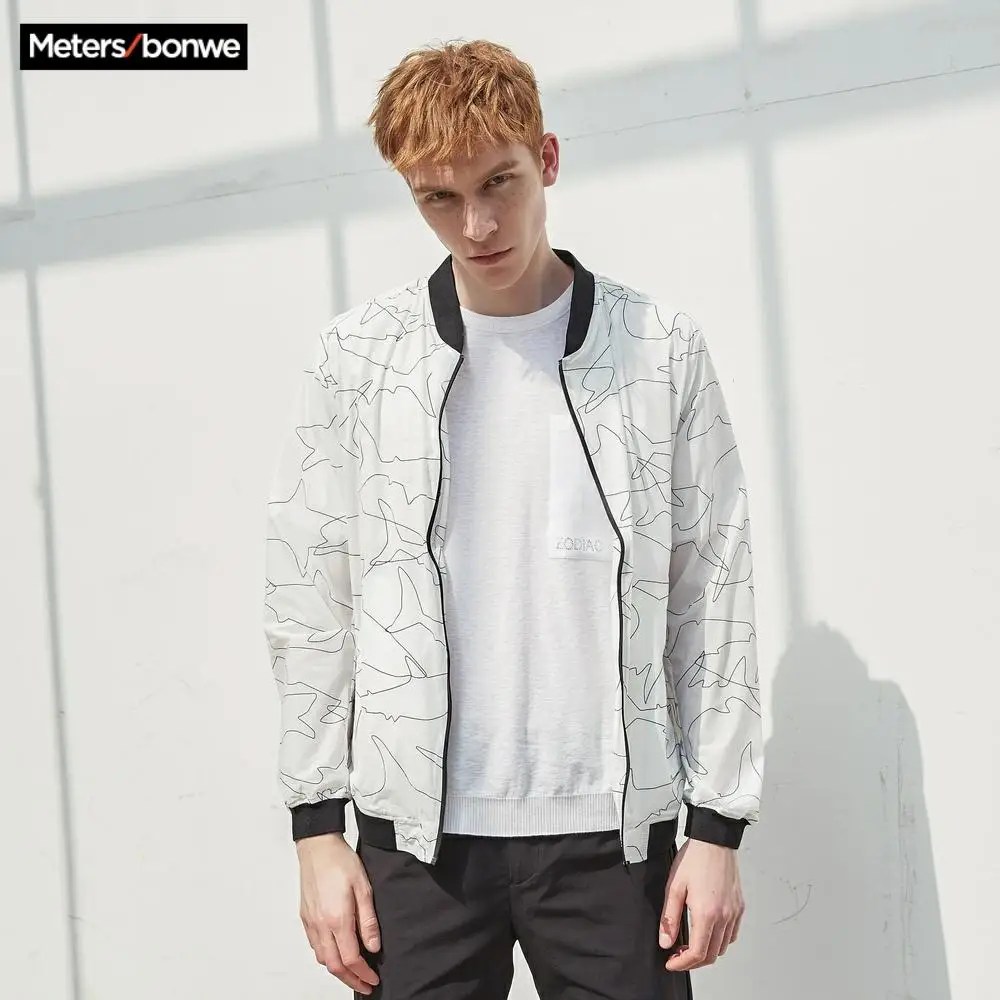 Куртка Metersbonwe Мужская повседневная модная однотонная верхняя одежда бейсбольная