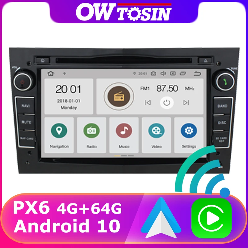 Автомобильная Мультимедийная система PX6 4 + 64 Гб GPS Android 10 радио для Opel Antara Astra H G Combo