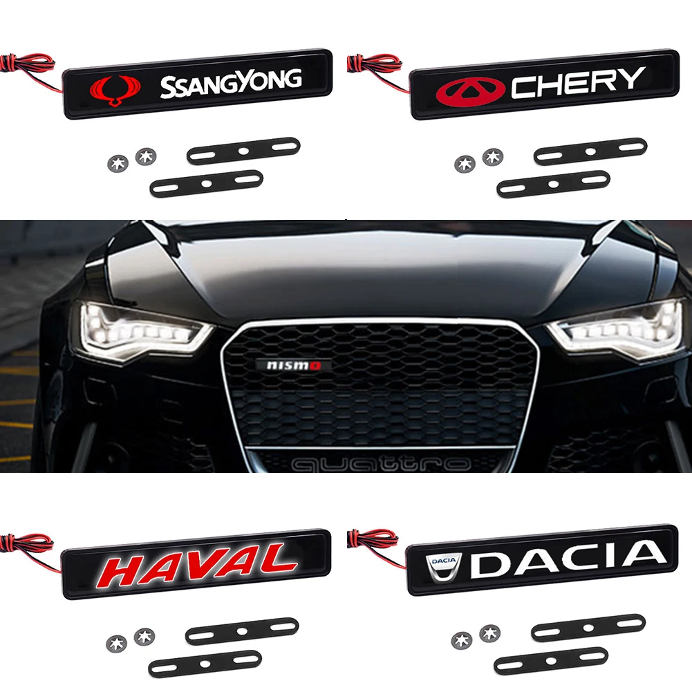 

Car Front Grille Cool Car Logo Luminous LED Decorative Lights for Mercedes Benzs Amg W124 W211 W212 W210 W203 W204 W126 W168 Etc