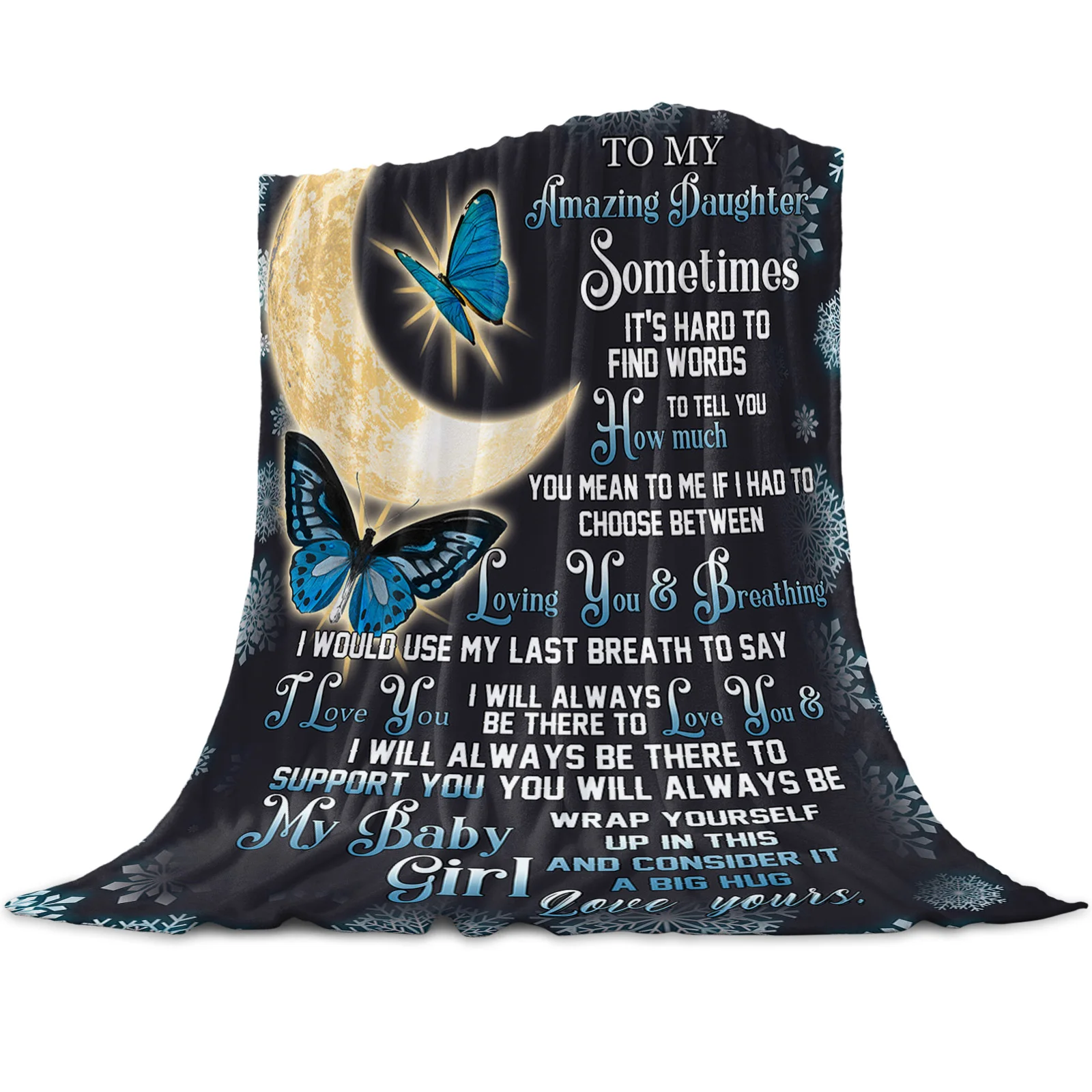 

Gift For Daughter Throw Blanket Portable Travel Soft Blanket Home Decor Microfiber Flannel Blankets for Beds