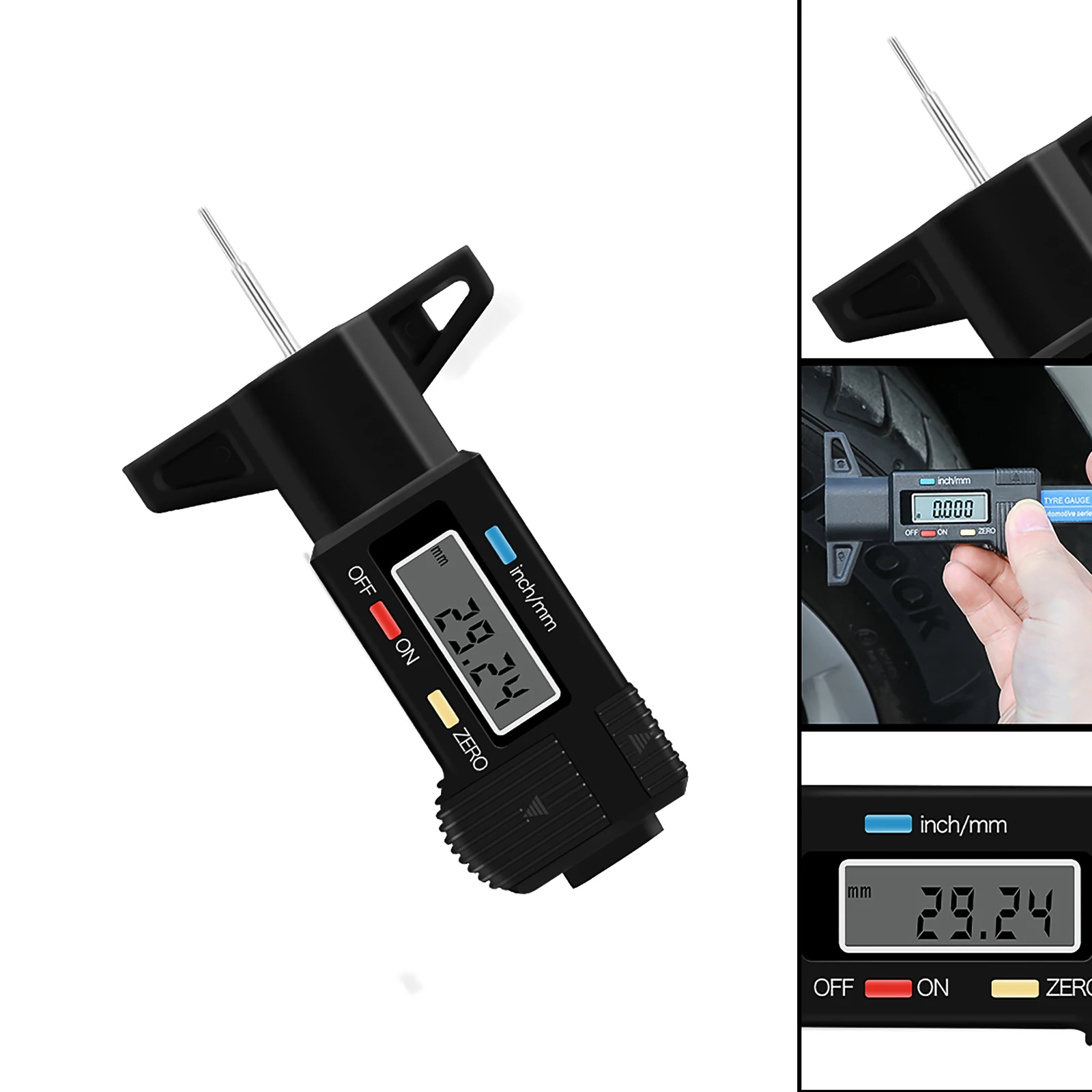 Цифровой глубинный Калибр со светодиодный светильник кой инструмент для