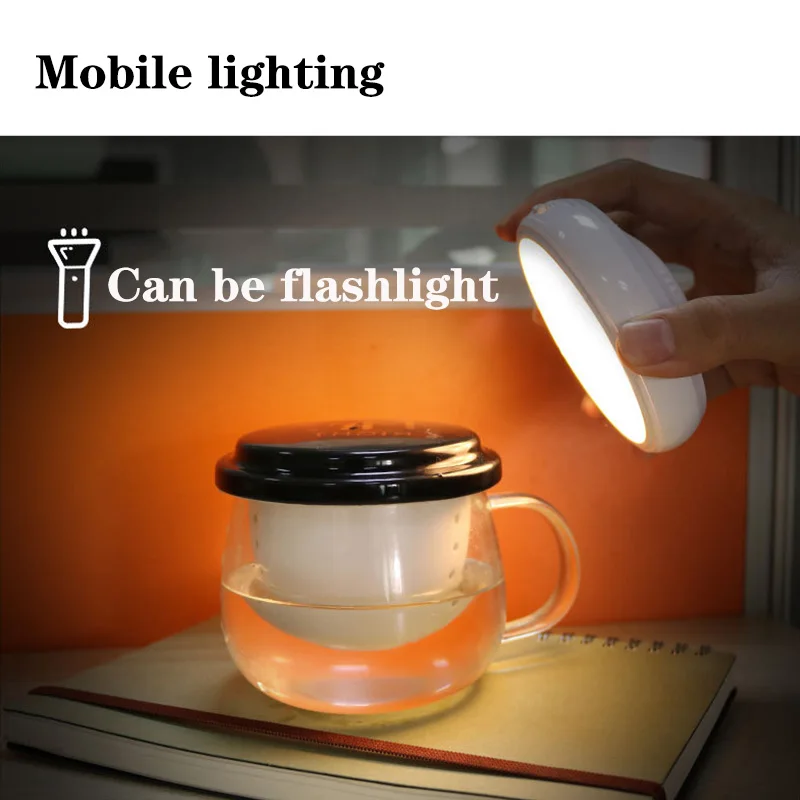 Led Wardrobe Emergency Bedroom Nightlight Motion Sensor Night Light Rotating Kitchen Stair Sleep Lighting Rechargeable Wall Lamp | Лампы и