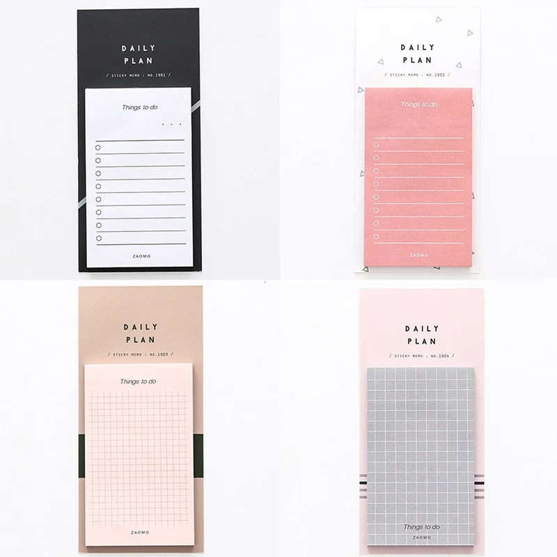 

1Pcs Simple Weekly Monthly List Plan Memo Pad N Times Sticky Notes Bookmark School Office Supplies For Student Kids