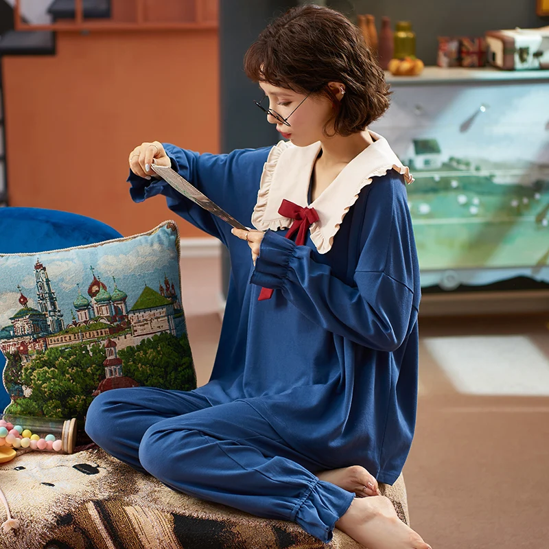 Домашний костюм JRMISSLITurn с воротником-стойкой домашняя одежда Пижамный стиль