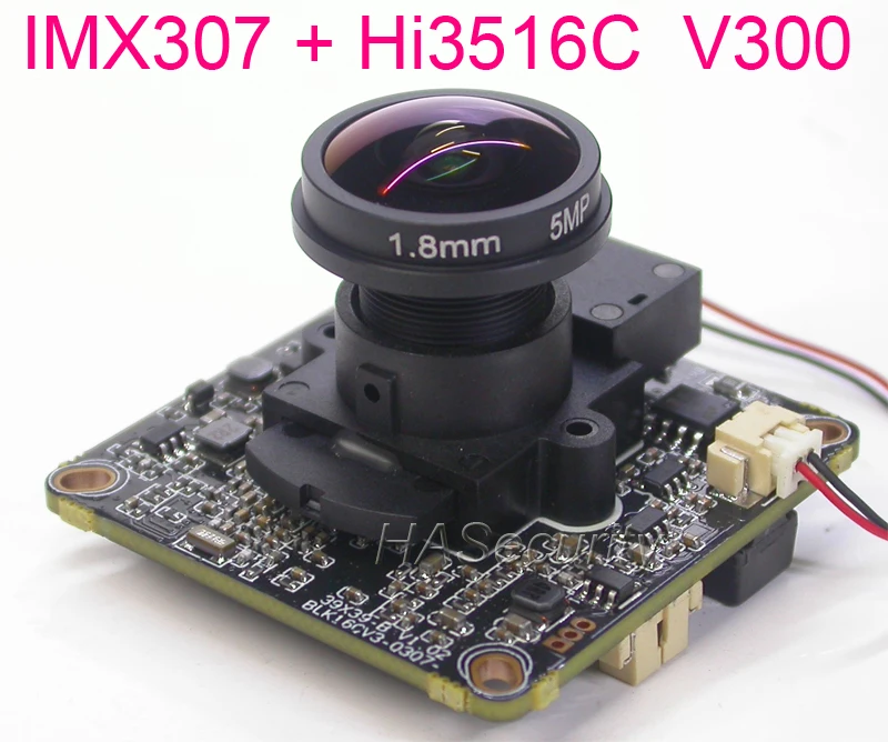 Объектив рыбий глаз H.265 2MP 1/2. 8 &quotSony starvis IMX307 CMOS сенсор + Hi3516C V300 CCTV IP камера Модуль