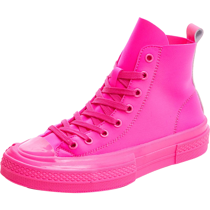 

Fashion Korean High-Top Canvas Shoes Women 2021 Casual Lace-Up Vulcanized Zapato Zapatillas Mujer Breathable Flat Chaussure A90