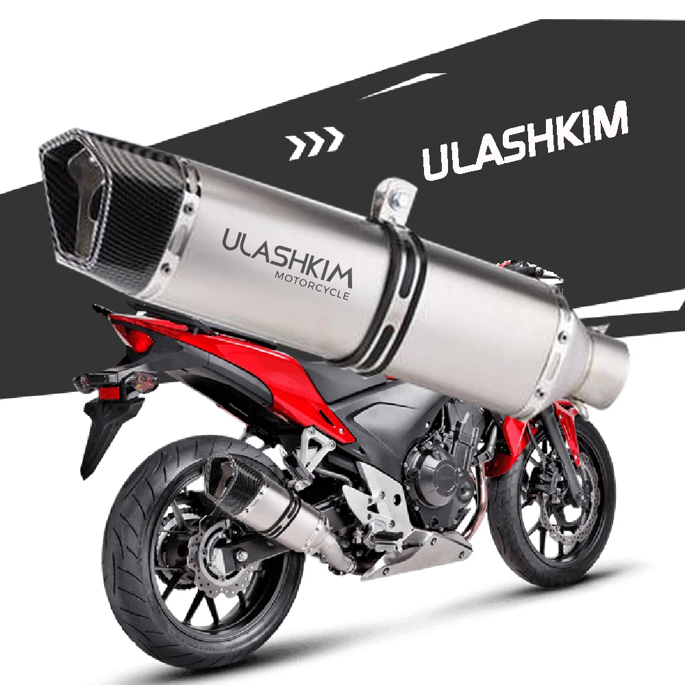 

Universal Motorcycle Performance Exhaust Pipe Late Ninja 400 CB400 Sr R3 Carbon Fiber Exhaust Escape Muffler
