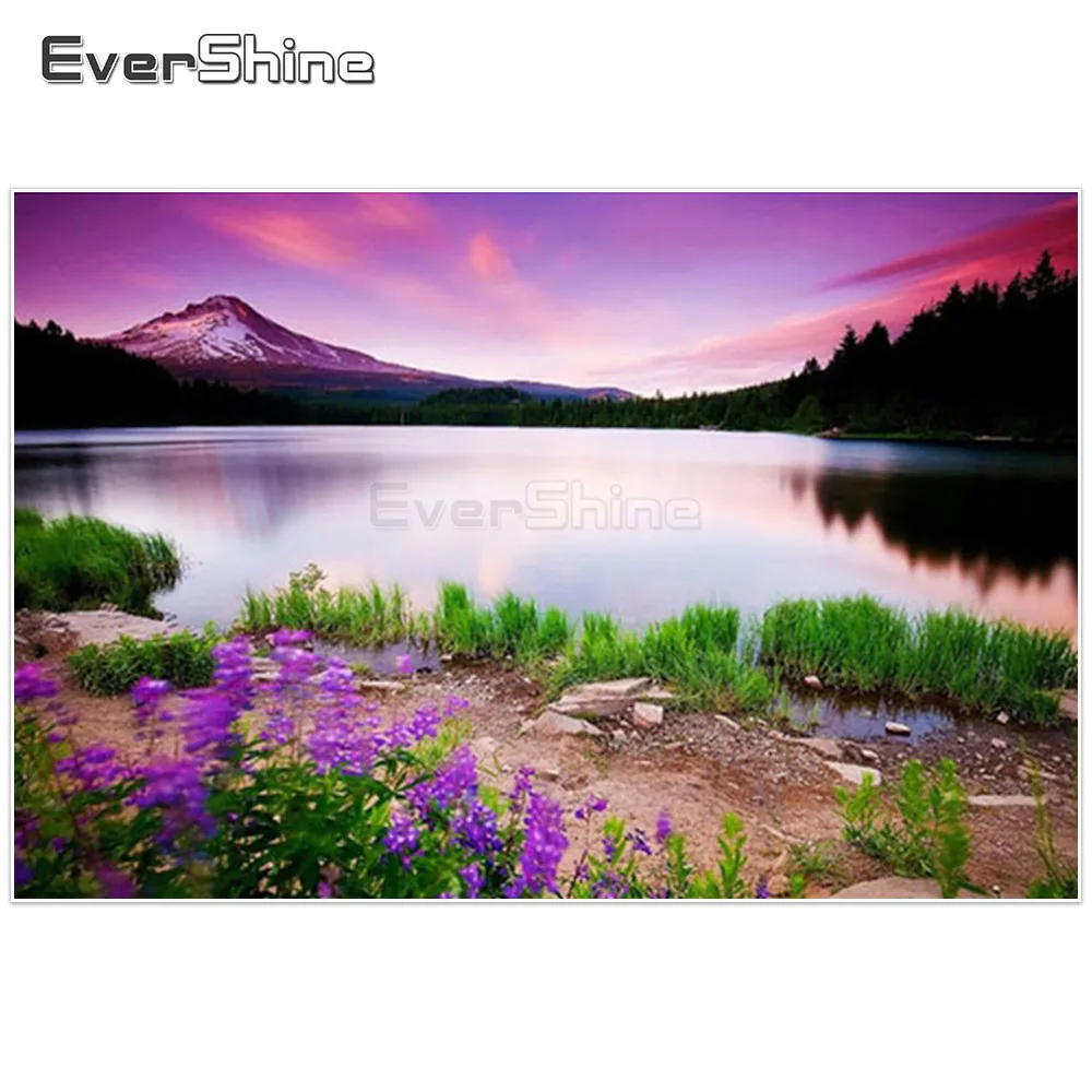 EverShine Diamond Embroidery Sea Landscape Full Square Painting Cross Stitch Mosaic Rhinestone Home Decoration | Дом и сад