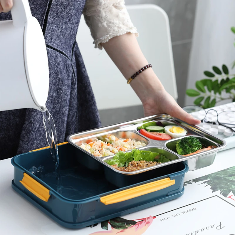 Bento Box японский стиль Ланч бокс из нержавеющей стали пищевая теплее герметичный