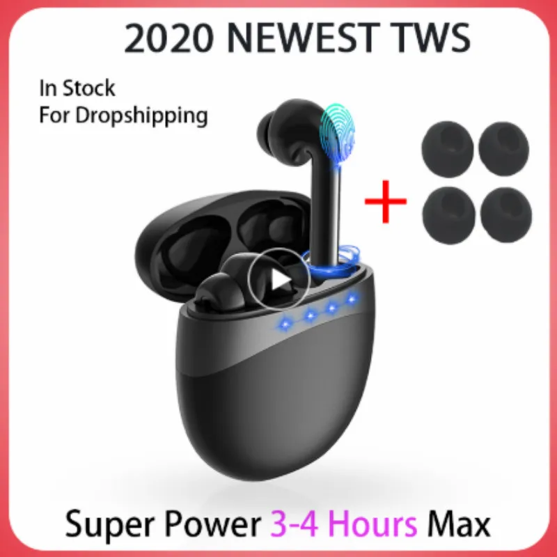 2020 новейшие беспроводные наушники TWS Blutooth мини гарнитура с басами спортивные fone de