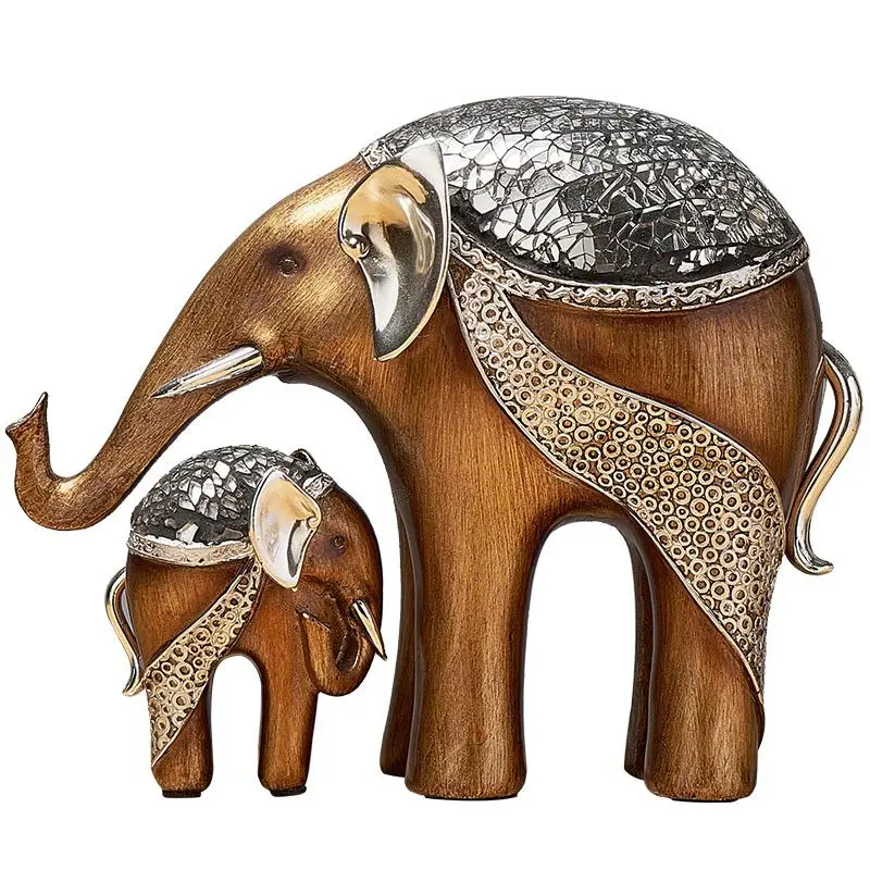 

Creative light luxury style resin elephant craft ornaments study Office Bookcase personality retro soft ornaments