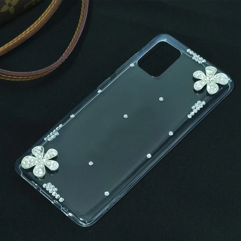 С украшением в виде кристаллов чехол для Samsung Галактики A51 A71 5G S10 S8 S9 плюс A30 A50 A10 M20