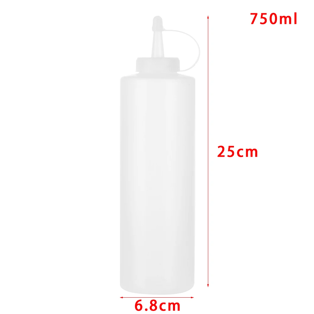 

1PC White Plastic Squeeze Bottle with Cap Dispenser Bottle Bread Dessert Baking Accessory Cake Decorating Kitchen Gadget Tool