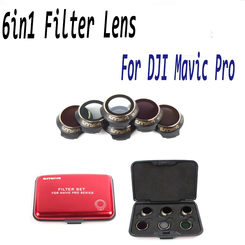 

Фильтр для объектива DJI Mavic Pro Professional/Platinum нейтральной плотности UV + CPL + ND4 + ND8 + ND16 + ND32